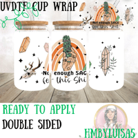 Image 1 of Sage Double sided UVDTF cup wrap 
