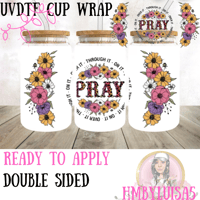 Image 1 of Pray Double sided UVDTF cup wrap