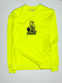 Image 1 of WORK DOG hivis green Longsleeve tee