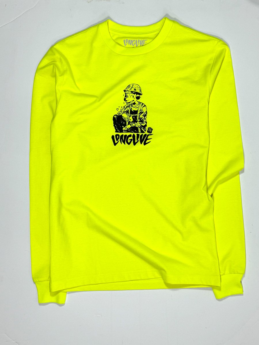 Image of WORK DOG hivis green Longsleeve tee