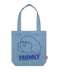 Image 1 of Totes Friendly* Tote Bag / Denim + Navy 