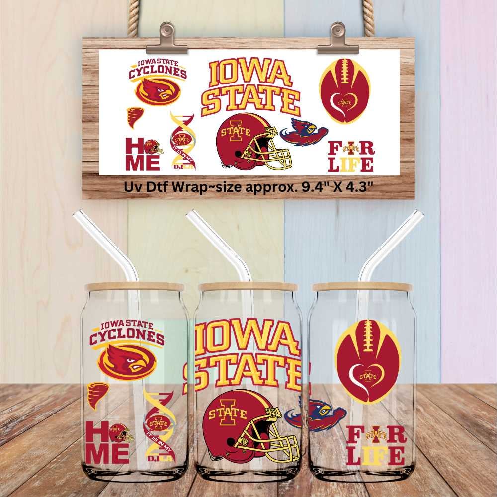Image of Iowa State Cyclones Football Uv Dtf Wrap Double Sided          FB79