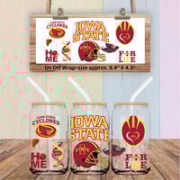 Iowa State Cyclones Football Single Sided Uv Dtf Wrap          1880