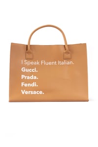 MODERN VEGAN TOTE - Fluent Italian  (Tan)