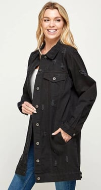 Image 2 of Distressed Denim Jacket