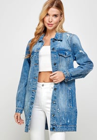 Image 3 of Distressed Denim Jacket