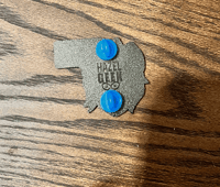 Image 5 of Mouse Character Pin - 1.75 Inch Wide - Black nickel metal