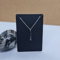 Image 2 of Silver Hand Made Bar Necklace Hammered finish- (MJ013)