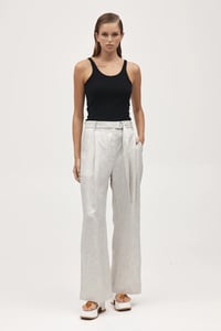 Image 1 of marle Lili pant twill stripe linen