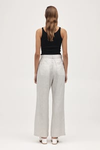 Image 3 of marle Lili pant twill stripe linen