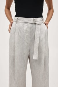 Image 4 of marle Lili pant twill stripe linen