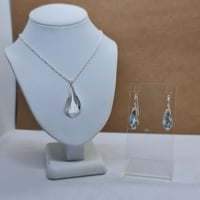 Image 2 of Silver Leaves Necklace and Earring Set (SJ074)