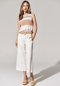 Image 1 of pol Miley crop pant off white