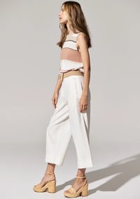 Image 2 of pol Miley crop pant off white