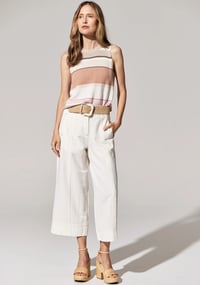 Image 3 of pol Miley crop pant off white