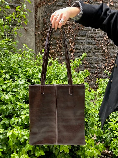 the tote bag in chocolate brown | shopjinx