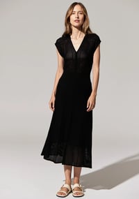 Image 4 of pol paco knit dress black