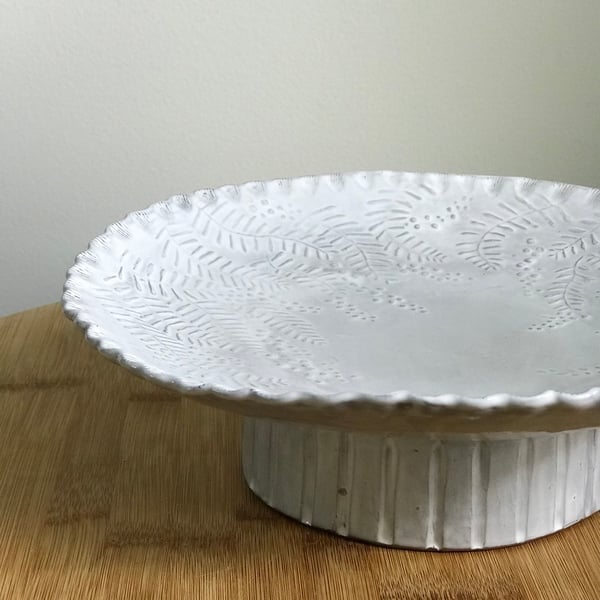 Image of Greyware Wattle Cake Stand  (151110)