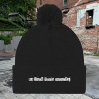 Image 1 of MBHR Pom-Pom Beanie (White Logo)