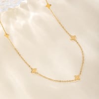 Image 1 of 18K Gold Plated Stainless Titanium Steel Dainty Necklace