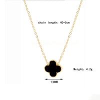 Image 3 of 18K Gold Plated Stainless Steel Four Leaf Clover Necklace