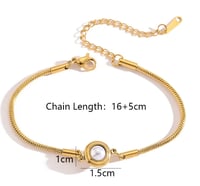 Image 2 of 18K Gold Plated Stainless Steel Bracelet 