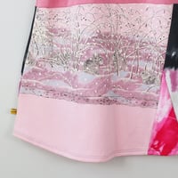 Image 7 of snowbunny pink winter patchwork adult L large XL extra courtneycourtney short sleeve zipper pullover