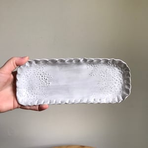 Image of Rectangular Wax Flower plate  ( 151120)