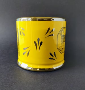 Dog canary lustre mug