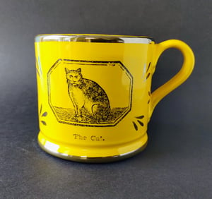 Cat canary lustre mug