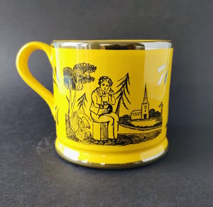 Cat canary lustre mug