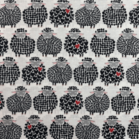 Image 3 of WOOL EWE BE MINE 42 pc 10" Square Pack by Maria Kalinowski of Kanvas Studios for Benartex Inc.