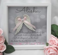 Image 2 of Personalised baby loss box frame, baby girl memorial frame,baby loss gift,angel baby frame