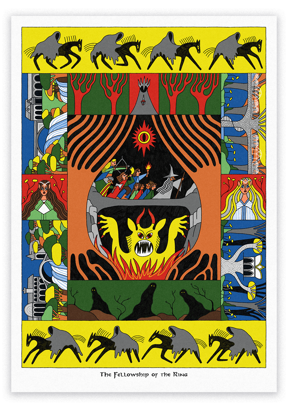 Image of Lord of the Rings Print - A4 Print