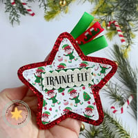 Image 1 of Trainee Elf Glitter badge / Christmas Eve Box Filler