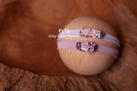 Image 1 of Little roses headband lilac