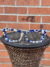 Image 1 of Blue Floral Clear Frames