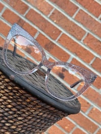 Image 1 of Gray “Sparkly” Clear Frames