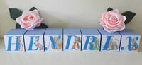 Image 8 of Peter rabbit Inspired Wood Name Blocks,Peter rabbit nursery,Peter rabbit new baby gift,Peter rabbit 