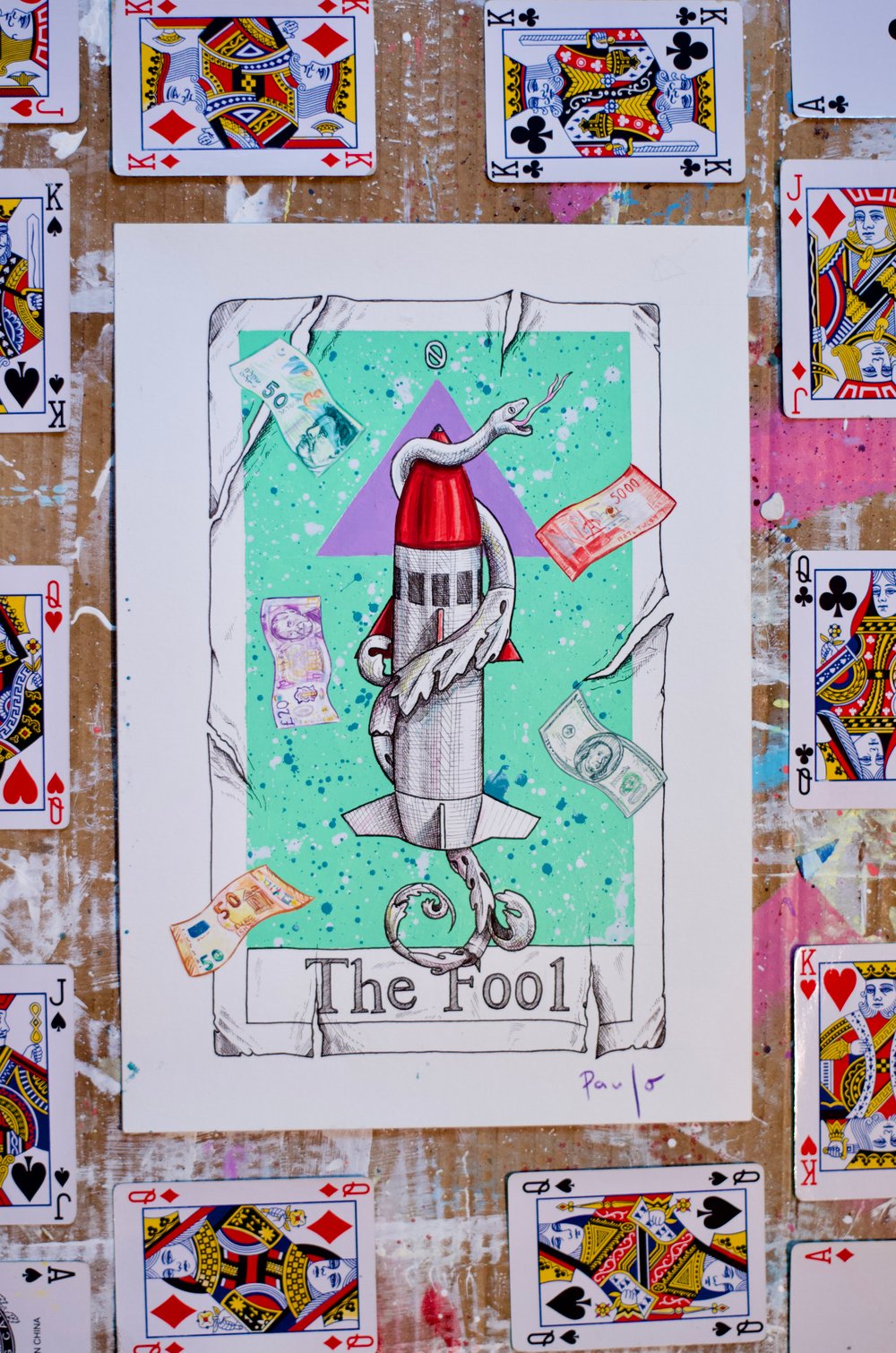 The Fool- Tarot card print available in A5 and A4