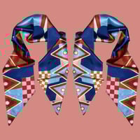 Image 5 of Zig Zaggin Blue/Berry Scarf
