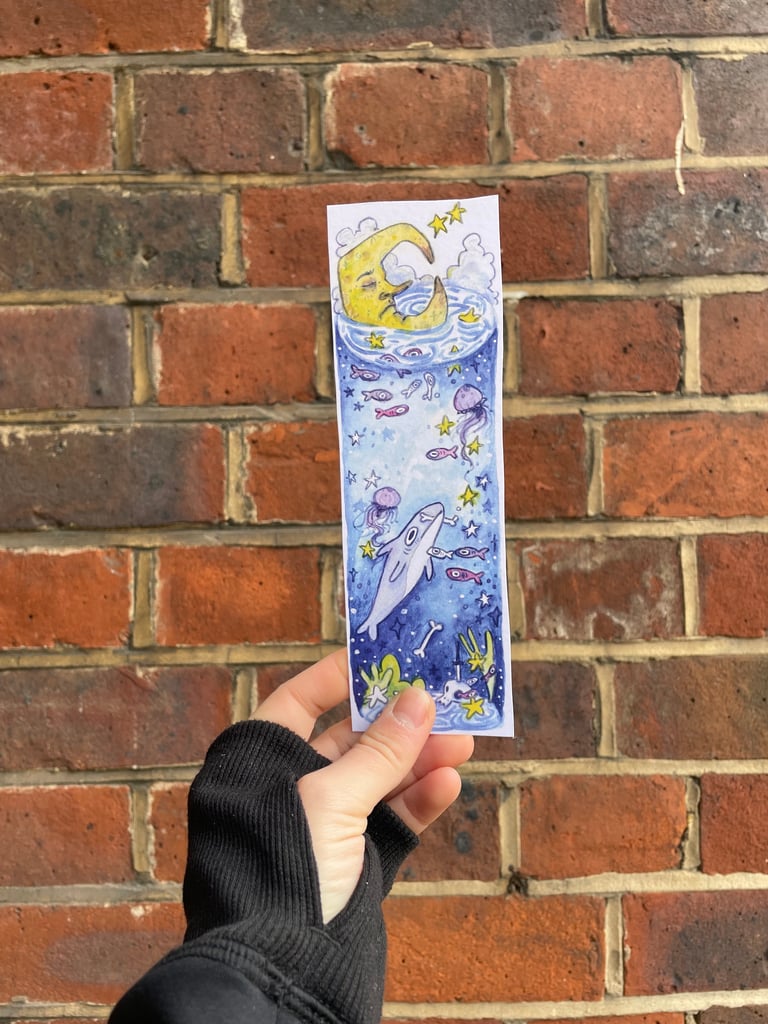 The Moon goes on an Adventure, Bookmark illustration Print Image 3
