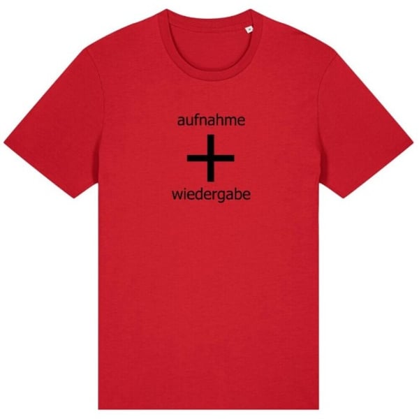 Image of aufnahme + wiedergabe Logo T-Shirt RED