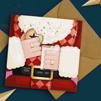 Image 1 of Santa's Mince Pie & Milk - Christmas Card