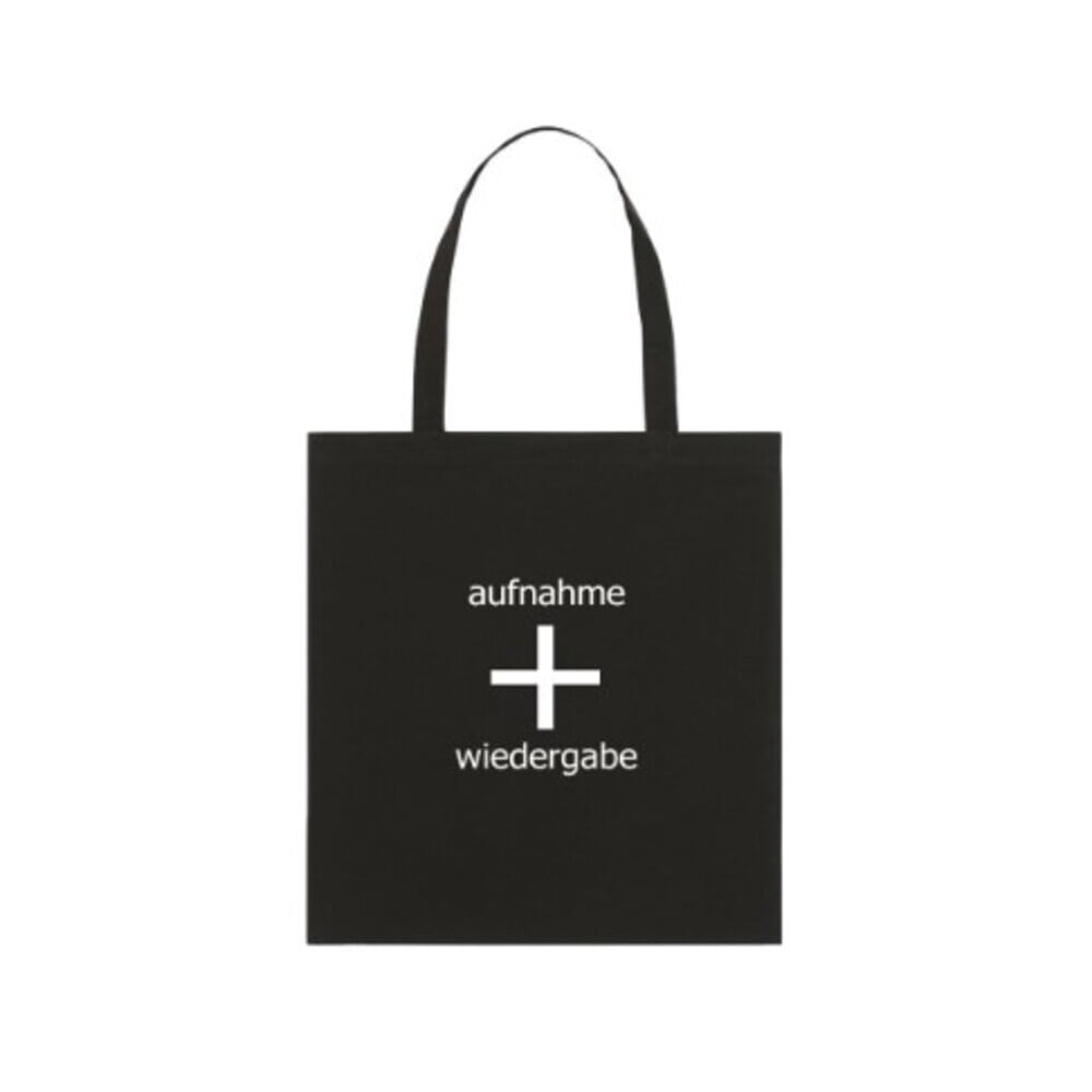 Image of aufnahme + wiedergabe Logo Tote Bag BLACK