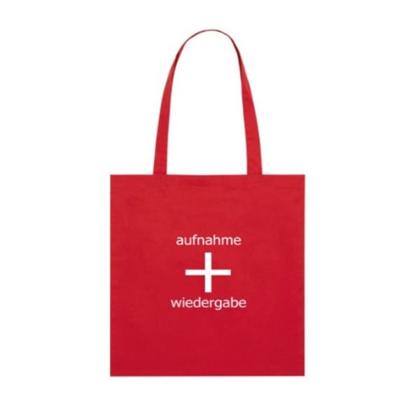 Image of aufnahme + wiedergabe Logo Tote Bag RED
