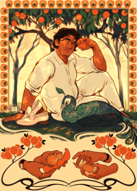 Image 2 of Beneath The Orange Tree Postcard