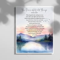 Image 1 of The Peace of Wild Things by Wendell Berry Art Print - When despair for the world grows in me
