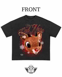 Image 1 of Oversized Cropped 'Red Nose' Shirt