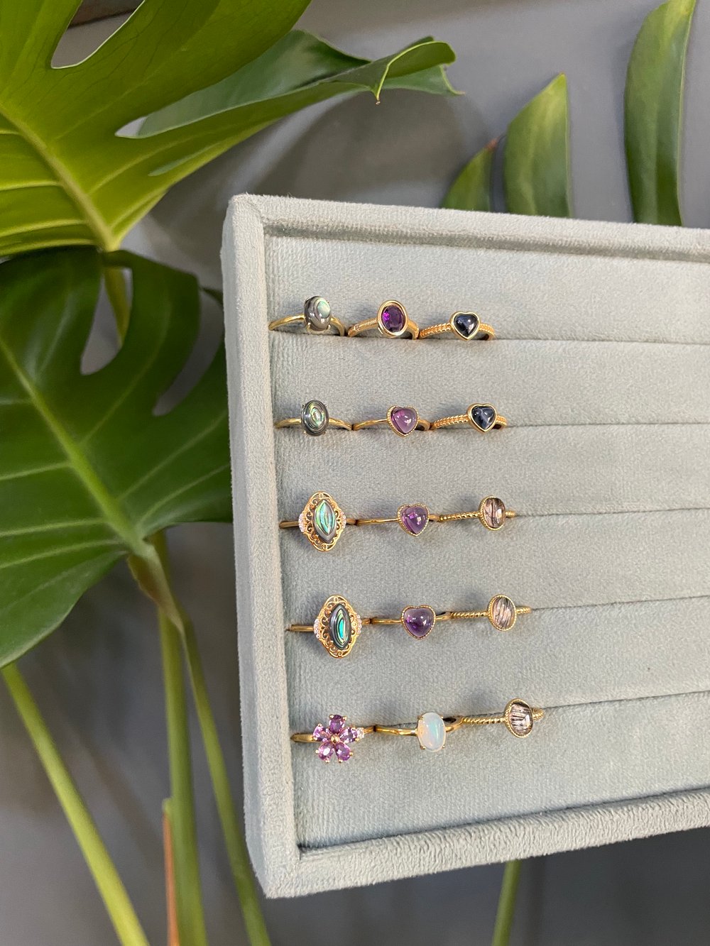 celestial gold crystal rings!